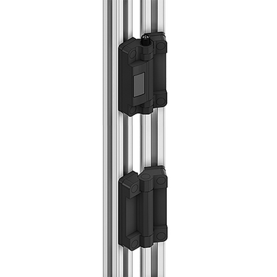 51-050-3 MODULAR SOLUTIONS ALUMINUM HINGE 30 SAFETY SWITCH SET W/8 PIN M12, BLACK